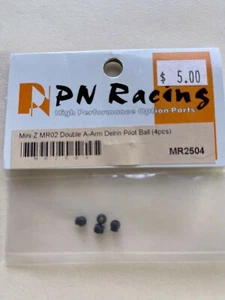 PN Racing Mini-Z Parts MR02 Double A-Arm Delrin Pilot Ball 4 pcs MR2504 - Picture 1 of 2