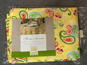 NEW HOME ACCENTS BARDWIL LINENS SUNBURST YELLOW TABLECLOTH RECTANGLE 60"X120"