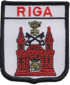 Latvia Riga City Coat of Arms Shield Embroidered Patch Badge - Picture 1 of 3