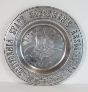 California State Horseman's Association Platter 12" Stamped Design C1942 Rare  - Picture 1 of 8