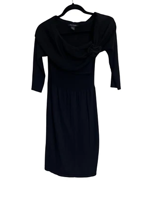 Vestido Suéter Casa Blanca Mercado Negro Para Mujer Pequeño Negro Tejido Lana Seda Nuevo Sin Etiquetas Foto 1 de 4