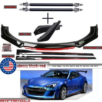 Para Scion FR-S Parachoques Delantero Labio Mentón Alerón Cuerpo Kit Divisor Falda Lateral Foto 1 de 4