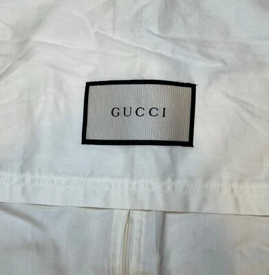 Gucci White / Cream Fabric Zippered Dust Cover Garment Bag 28” x 47” x 4” - New - Image 1 of 4