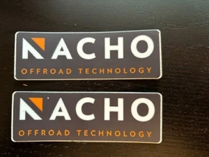 NACHO OFFROAD TECHNOLOGY lights 2PC sticker SET racing powersports overland 4X1 - Picture 1 of 1