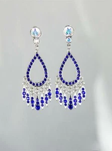 💖🌟Nuevo con etiquetas Pendientes Stefanie Somers Water Swarovski en cobalto 30032🌟💖 - Imagen 1 de 1