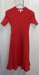 FOREVER NEW Jersey Rib Red A-line Style Dress Size 8 - Picture 1 of 5