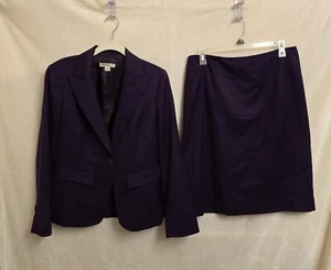 Pendleton Pflaume Aubergine lila Schurwolle Blazer/Jacke & Rock Set Gr. 10  - Bild 1 von 24