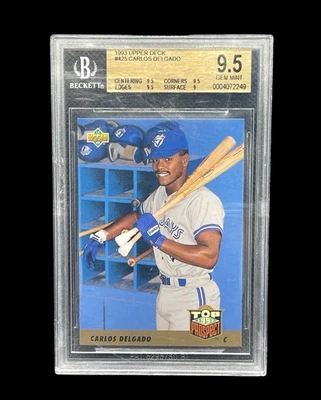 Upper Deck 1993 - Carlos Delgado #425 novato RC BGS 9,5 gema como nuevo Foto 1 de 2