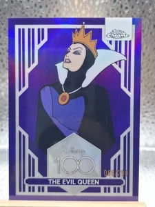 2023 Topps Chrome Disney 100 Evil Queen  #76 Snow White Purple Refractor /299 - Picture 1 of 2