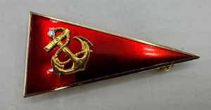 Vintage Soviet Union Navy Officer Beret Cap Badge Enamel Insignia USSR Naval - Picture 1 of 2