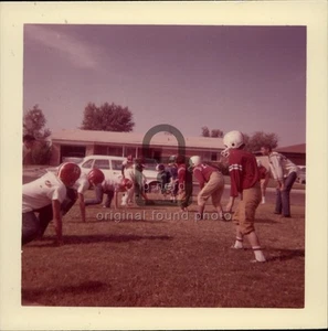 Youth Football Practice - Original Found Photo - Picture 1 of 2