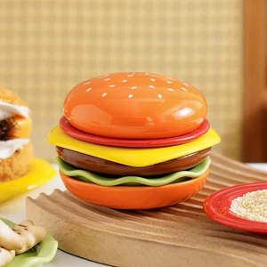 6-Piece Stackable Burger Plate Set - Hamburger Tableware Multi-Layer Dish Set... - Bild 1 von 6