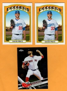 David Price Baseball lot of 3 - Red Sox - Dodgers - UNLIMITED SHIPPING FOR $4.00 - Picture 1 of 2