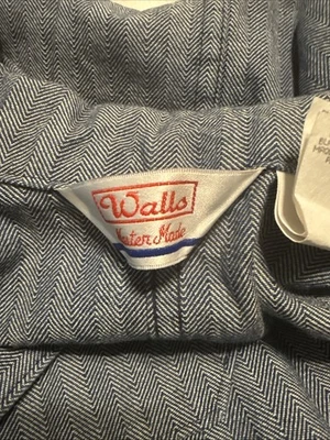 Vintage Walls Master Made Blue Herringbone Twill Work Coveralls Size XL Regular - Image 1 of 4