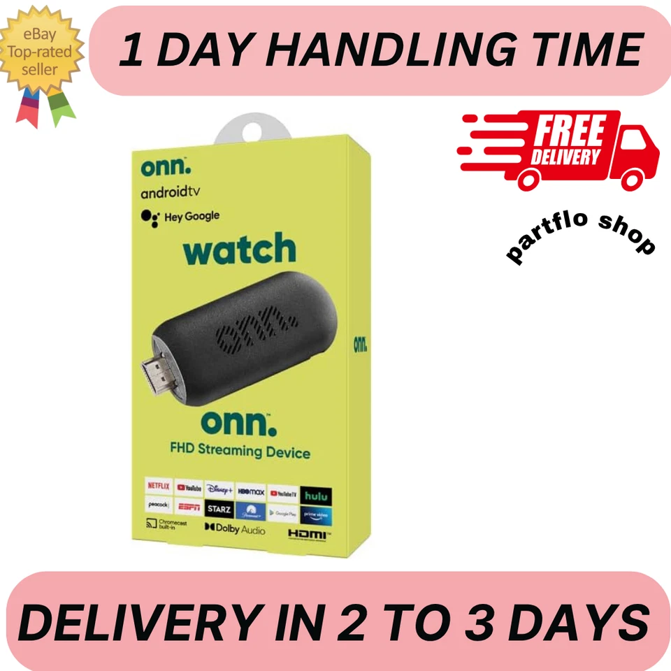 - Onn Android TV 2K FHD Streaming Stick -