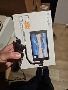 FEELWORLD F5 5 Inch DSLR On Camera Field Monitor Small Full HD 1920x1080 IPS Vid - Picture 1 of 6