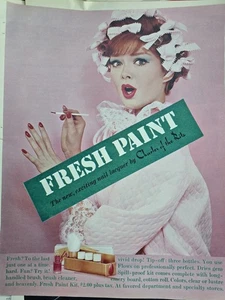 1960 Charles of the Ritz fresh paint nail fingernail polish  vintage ad - Picture 1 of 1