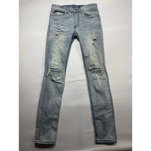 Rockstar Original Herren Ultra Slim Distressed Blue Denim Jeans - Größe 30x33 - Bild 1 von 5