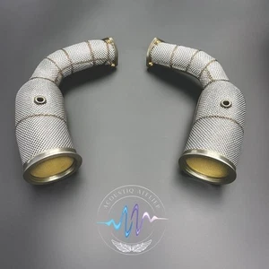 AUDI RSQ8 / RS6 / RS7 / SQ7 Acoustiq Atelier 200cell Sport Cat Pipes - Picture 1 of 6