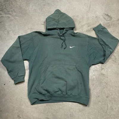 Nike Sweater M Y2k Chest Swoosh Check Athletic Active-wear Gym Pullover Hoodie - Image 1 of 4