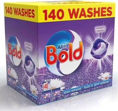 Bold All-In-1 PODS Washing Liquid Laundry Detergent Capsules, 140 Washes, 3.72 K - Image 1 of 4