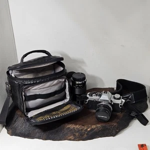 Olympus OMG Camera with F. Zuiko 50mm Lens New Battery Tested Working 135mm Lens - Picture 1 of 19