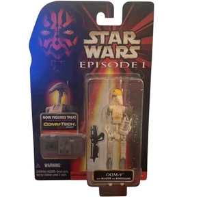 Star Wars Episodio 1 OOM-9 Commtech Figura Droide con Blaster Binocolo 1998 Nuovo - Foto 1 di 19