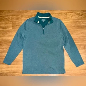 Pendleton Men’s Sweater Quarter‎ Zip Up Size Small Teal - Picture 1 of 8