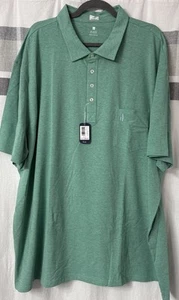 NWT johnnie-O Men’s 4XL  Big & Tall Green Polo Shirt Chest Pocket $98 Short Slv - Picture 1 of 12