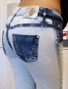 NEW ROBERTO CAVALLI WOMEN'S BLUE WASH OUT SKINNY JEANS SZ 27 - Picture 1 of 13