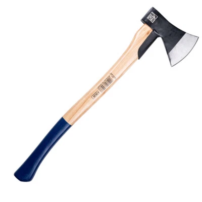 GERMANIA QUALITÄTSWERKZEUGE GERMANIA Axt 1250 g Hickory-Holz mit Stielschutz Spaltaxt Holzaxt Spalthammer