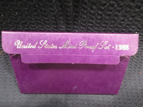 1988 UNITED STATES PROOF SET 5 CLAD COINS IN BOX Cover