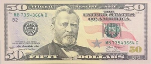 $50 Dollar Bill 2013 Uncirculated U.S Federal Reserve Note MB73543664C - Picture 1 of 12