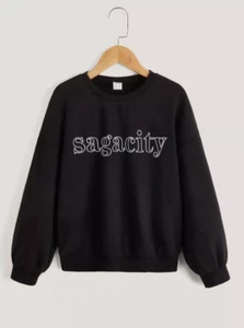 Girls Drop Shoulder Sweatshirt Size 8 New with tags Positive meaning inspiration - Picture 1 of 5