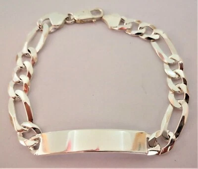 BRACCIALE ARGENTO UOMO DONNA TARGHETTA INCISIONE NOME PERSONALIZZABILE INCLUSA - Immagine 1 di 2