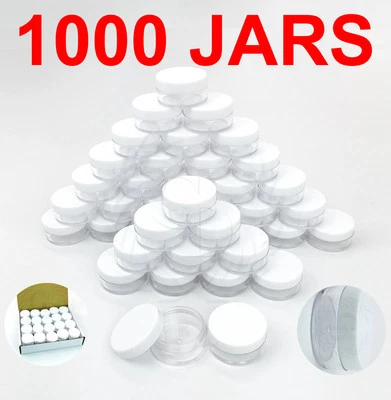 1000 Packs 10 Gram/10ML High Quality Makeup Cream Cosmetic Sample Jar Containers - Image 1 of 4