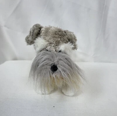 Ganz Webkinz White Gray Schnauzer Dog Stuffed Plush Toy Collectible 10" Scottie - Image 1 of 4
