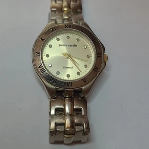 Vintage Pierre Cardin Diamond Watch- Stainless Steel- New Battery  - Picture 1 of 8