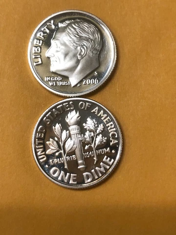 2006 S SILVER GEM PROOF ROOSEVELT DIME. THIS IS REALLY NICE! HIGH GRADE! Cover