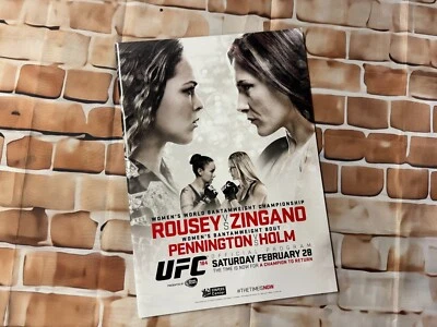 UFC 184 PROGRAM | RONDA ROUSEY CAT ZINGANO 14-SEC ARMBAR | HOLLY HOLM PENNINGTON - Image 1 of 4