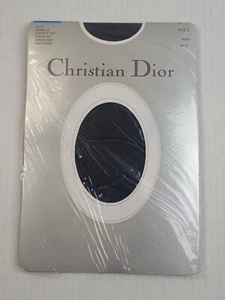 Vintage Christian Dior Navy Control Top Sheer Sandalfoot Pantyhose Size 2 - Picture 1 of 4