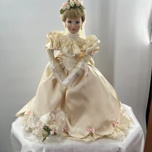 Bambola porcellana abito da sposa Lisa Ashton Drake anni 90 18" con certificato di autenticità vintage NUOVA - Foto 1 di 14