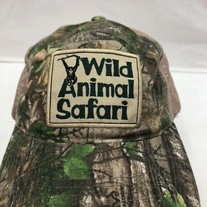 PARCHE SAFARI ANIMAL SALVAJE LOGOTIPO MALLA ESPALDA CAMUFLAJE HOMBRE AJUSTABLE CORREA GORRA SOMBRERO - Imagen 1 de 8