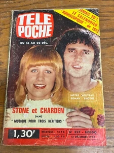TÉLÉ POCHE 1972 NUMÉRO 357 STONE ET CHARDEN PAS DISQUE VINYLE CD - Picture 1 of 1