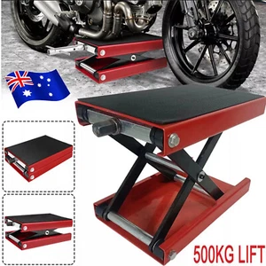 500KG Heavy-Duty Motorcycle Lift Scissor Jack Work Stand Motorbike Bike 1100LB - Picture 1 of 15