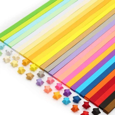 1030 Sheets Origami Stars Papers Package DIY Paper - 27 Colors - Image 1 of 4