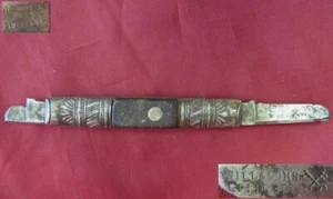 1800s ANTIQUE J.NOWILL & SONS SHEFFIELD BUFFALO HORN FOLDING KNIFE VERY RARE - Picture 1 of 8