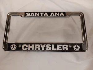 Santa Ana Chrysler, California Car Dealer Metal License Plate Frame - Picture 1 of 3