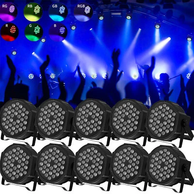 10 uds 72W LED Par foco RGB 36LED faros DMX luz de escenario DJ luz de fiesta - Imagen 1 de 4