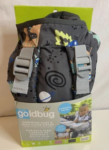 On the Goldbug Shopping Cart & High Chair Cover Gray Space Theme New - Picture 1 of 7